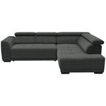 ECKSOFA in Chenille Dunkelgrau  284/205 cm  - Dunkelgrau/Schwarz, Design, Kunststoff/Textil (284/205cm) - Xora