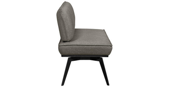 SITZBANK 173/90/65 cm Webstoff Dunkelgrau, Schwarz Buche massiv - Dunkelgrau/Schwarz, Basics, Holz/Textil (173/90/65cm) - Carryhome