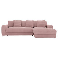 ECKSOFA in Cord Altrosa  302/182 cm  - Schwarz/Altrosa, MODERN, Kunststoff/Textil (302/182cm) - Carryhome