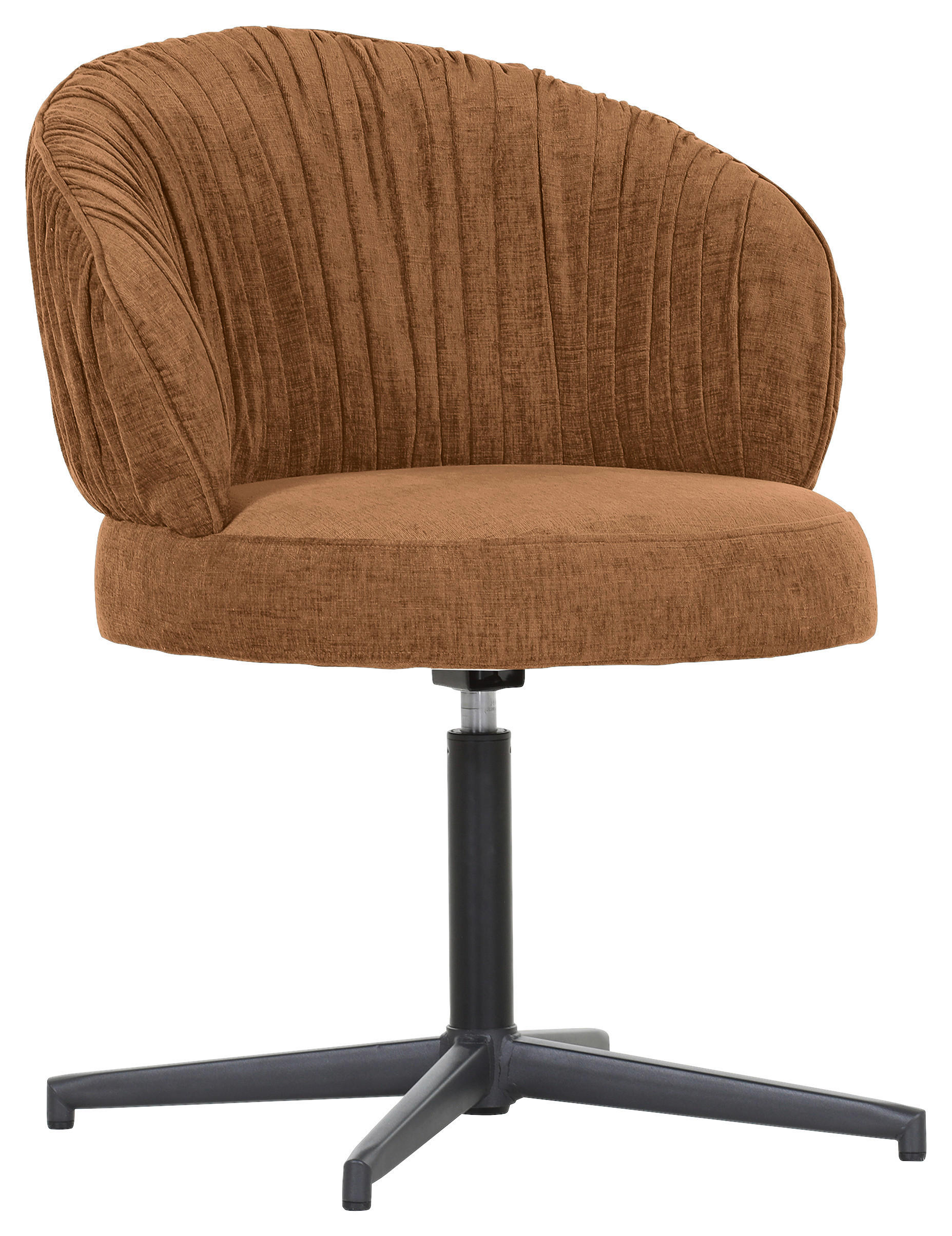 STUHL  in Flachgewebe  - Rostfarben/Schwarz, Design, Textil/Metall (63/82/65cm) - Novel