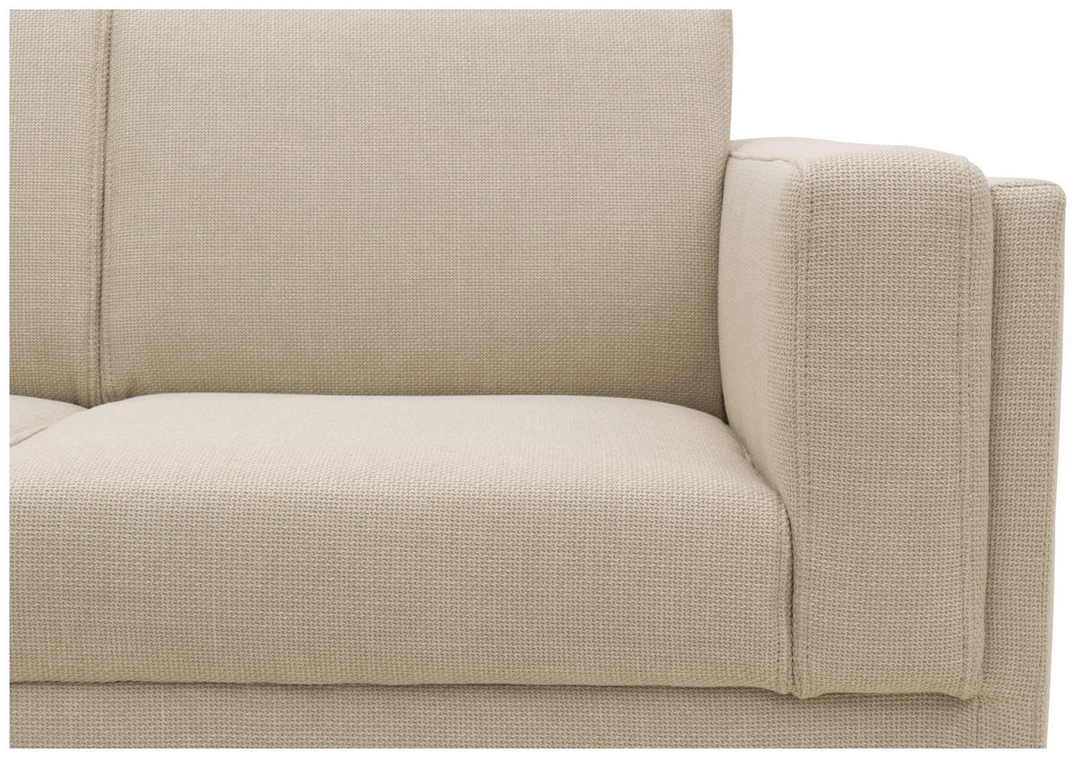 ECKSOFA in Webstoff Beige  214/146 cm  - Beige/Schwarz, Design, Textil/Metall (214/146cm) - LOOKS by W.Joop