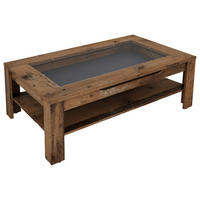 COUCHTISCH Klarglas 110/67/43 cm rechteckig Braun  - Anthrazit/Braun, Basics, Glas/Holzwerkstoff (110/67/43cm) - MID.YOU