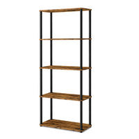 REGAL Schwarz, Dunkelbraun  - Dunkelbraun/Schwarz, Trend, Holzwerkstoff/Metall (60/139/23,8cm) - Boxxx