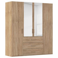 DREHTÜRENSCHRANK 201/223/60 cm 4-türig Sonoma Eiche  - Sonoma Eiche, Design, Glas/Holzwerkstoff (201/223/60cm) - Novel