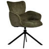 STOL MED ARMSTÖD järn vävt tyg  - grön/svart, Design, metall/textil (58/89/64cm) - Novel