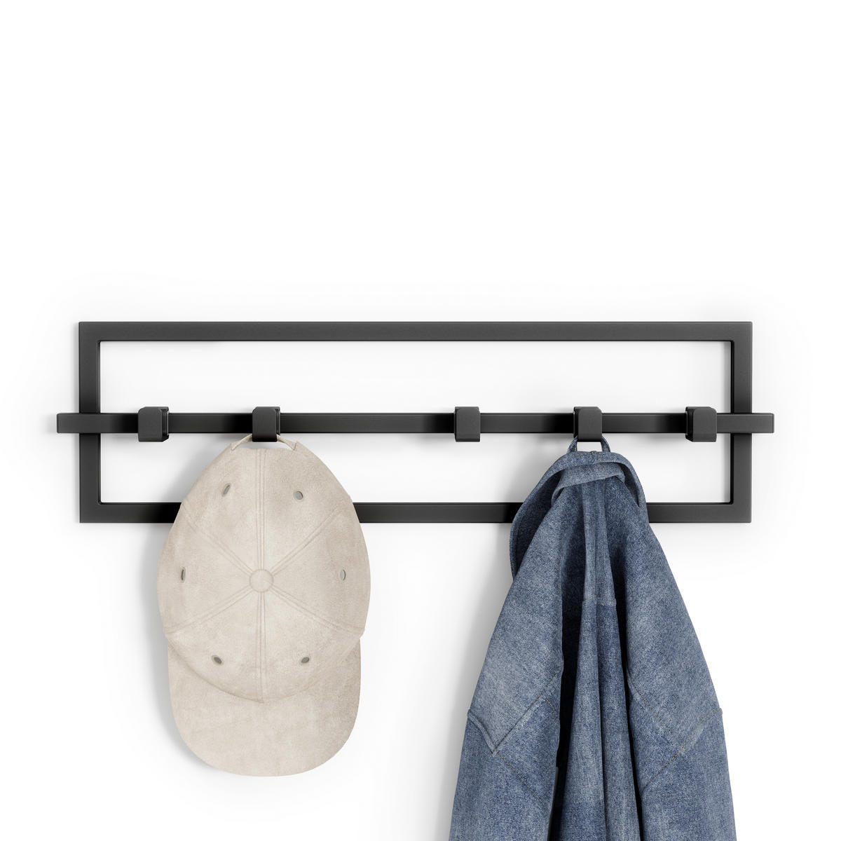 GARDEROBA ZIDNA   crna  metal  - crna, Basics, metal (53/15/6cm) - Umbra