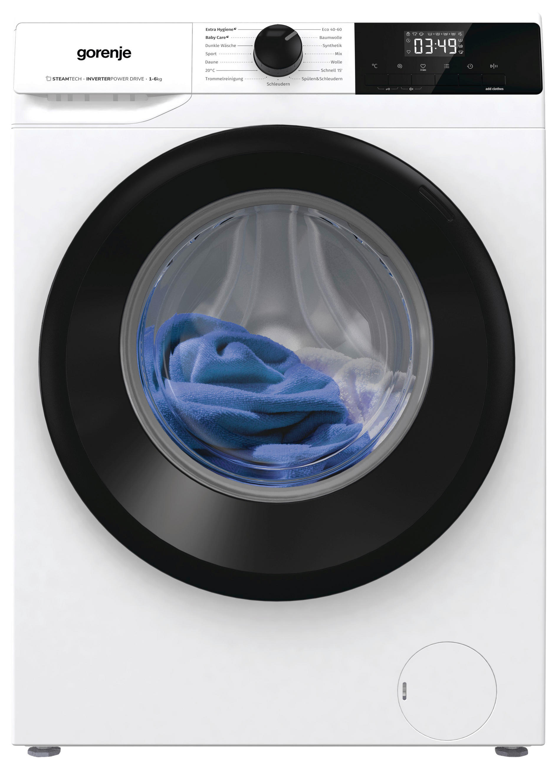 WASCHMASCHINE WNHPI64SAPS   - Schwarz/Weiß, Basics, Glas/Kunststoff (59,5/84,5/43,5cm) - Gorenje