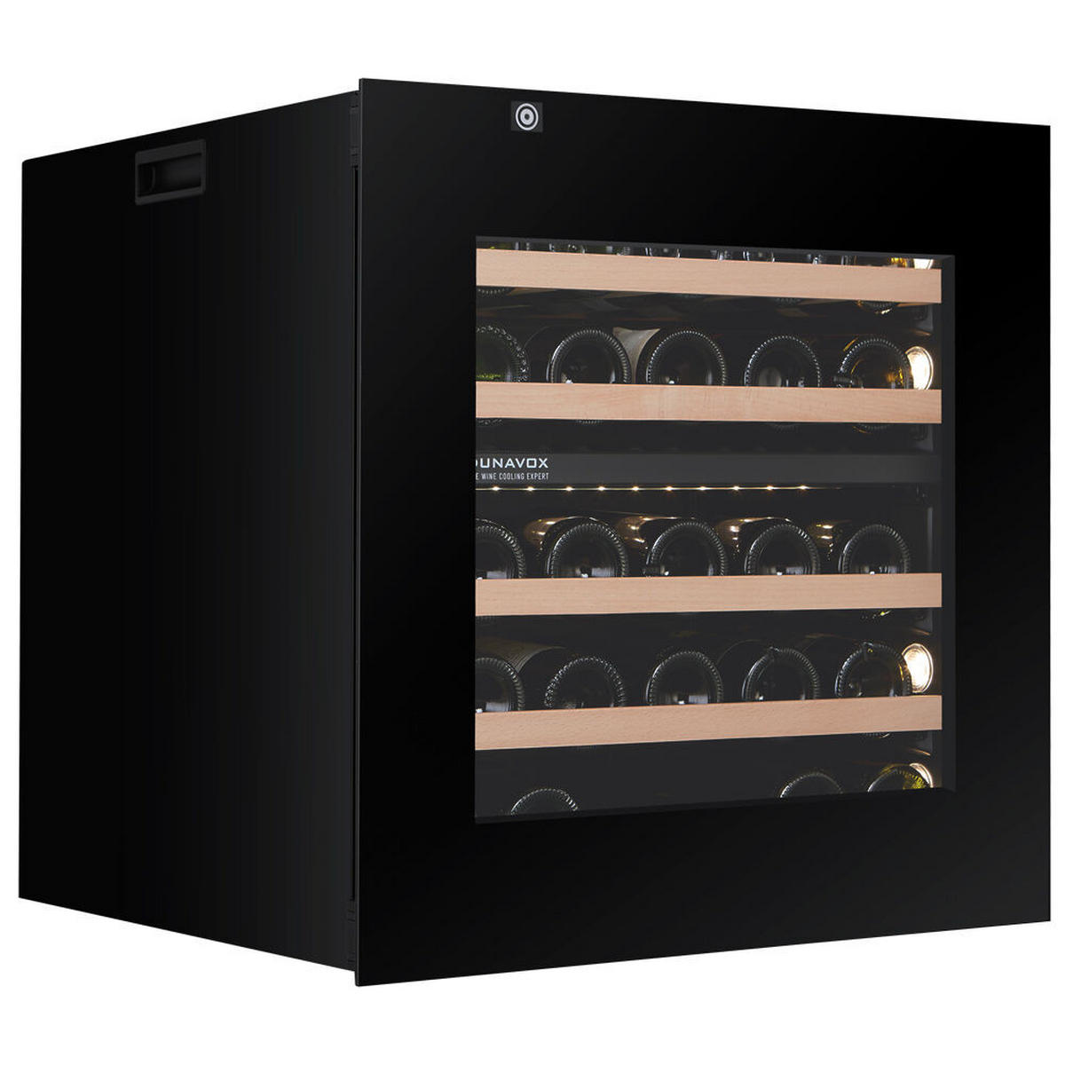 WEINKÜHLSCHRANK DXB-26.69DB.TO  - Schwarz, Basics, Glas/Holz (59/59,8/56,5cm)