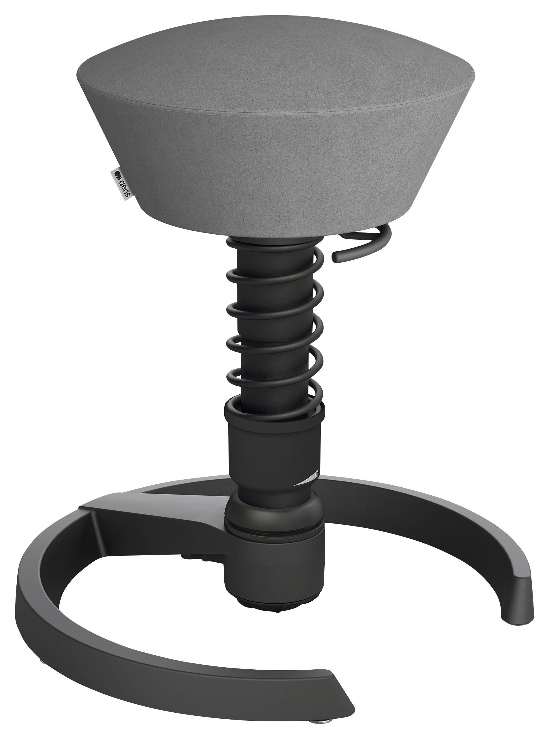 BÜROHOCKER   Grau, Schwarz  - Schwarz/Grau, Basics, Textil/Metall (55/45,66/55cm) - Aeris