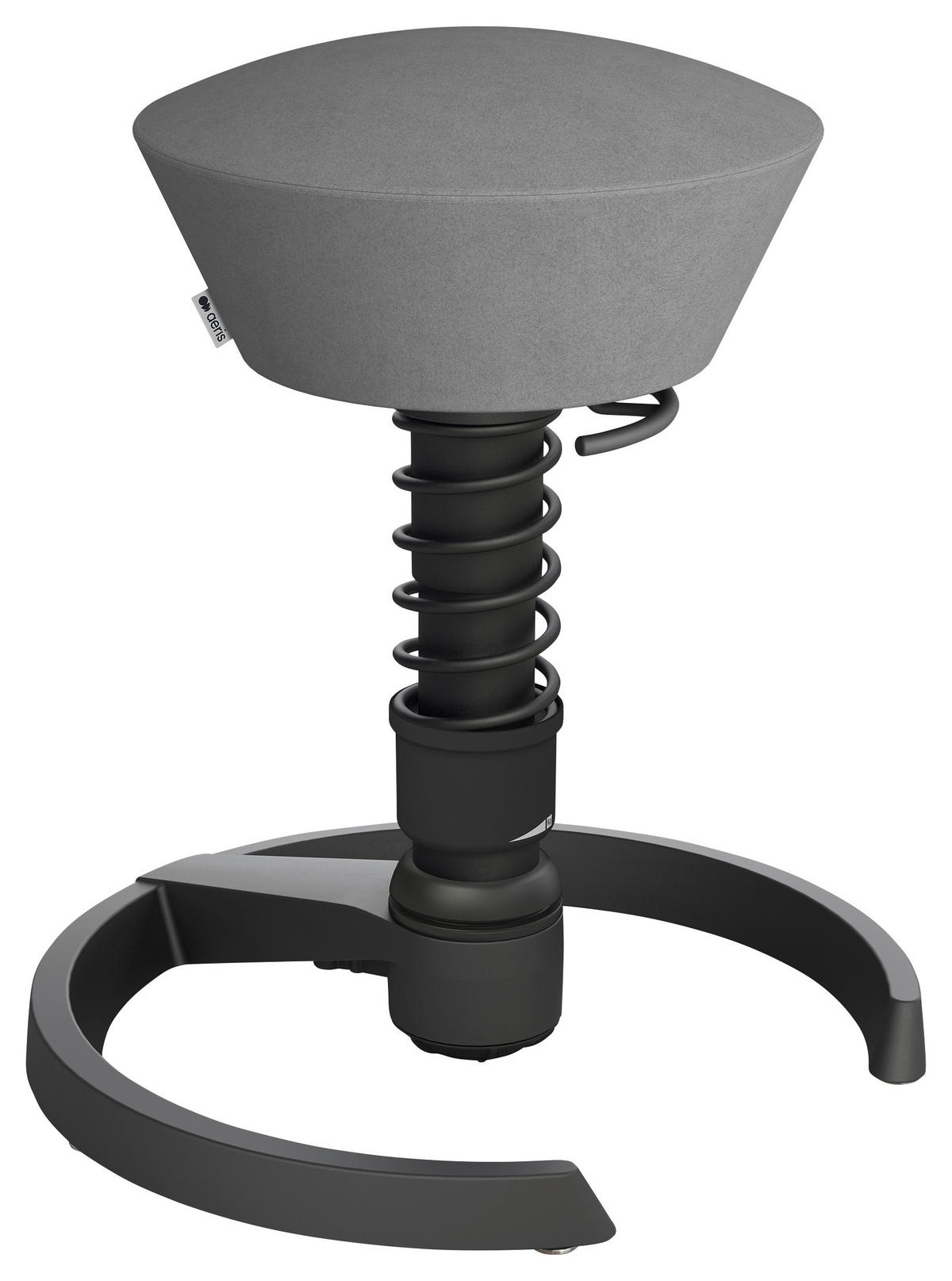 BÜROHOCKER 55/45,66/55 cm  - Schwarz/Grau, Basics, Textil/Metall (55/45,66/55cm) - Aeris