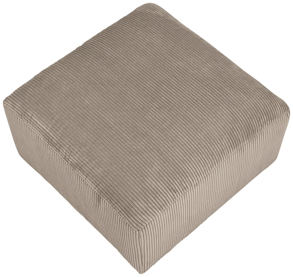 HOCKER Cord Taupe  - Taupe/Schwarz, Design, Kunststoff/Textil (75/75/45cm) - Max Winzer