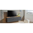 TV-ELEMENT 140/62/44 cm  - Schwarz/Graphitfarben, MODERN, Holzwerkstoff/Metall (140/62/44cm) - Hom`in