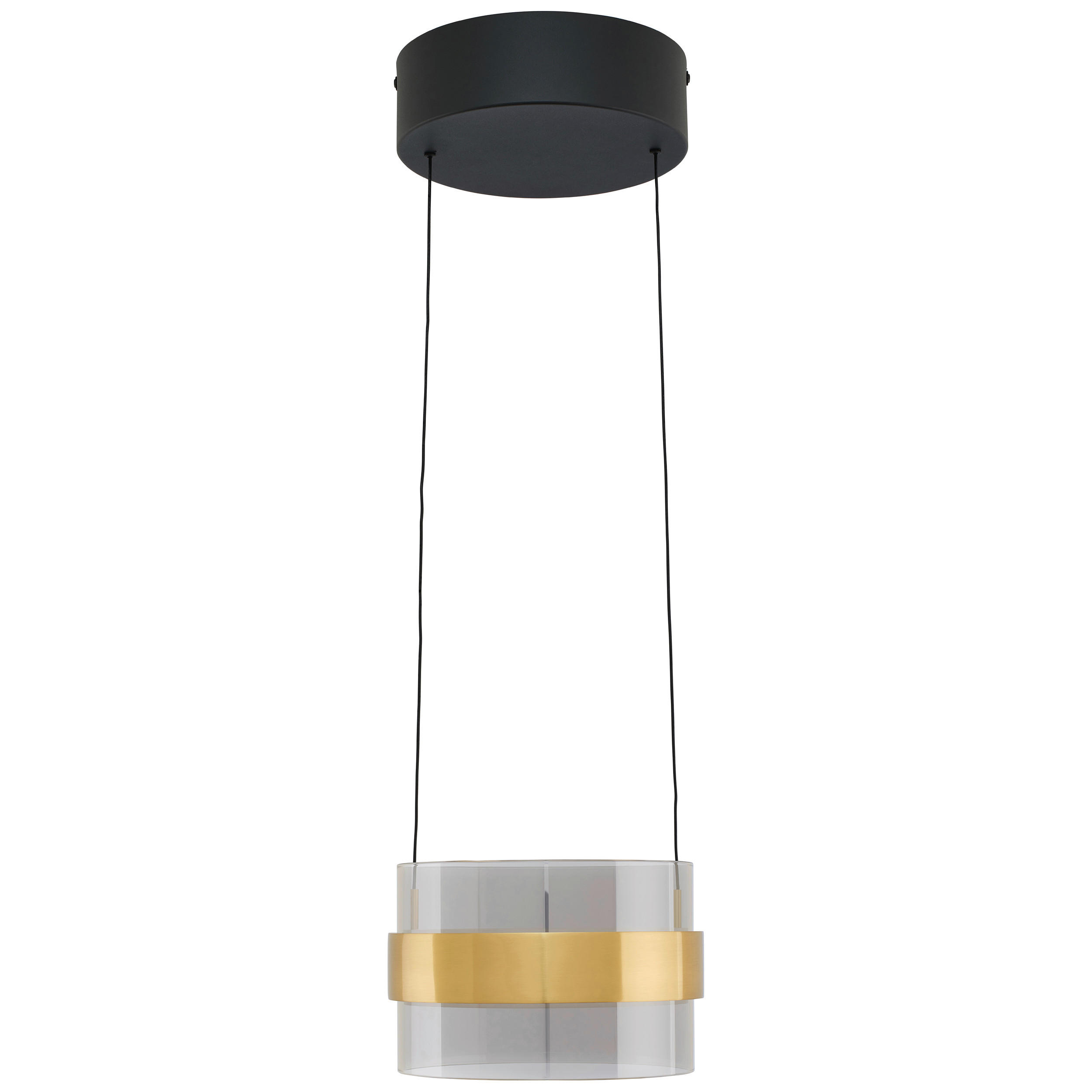 LED SVJETILJKA VISEĆA 20/200 cm Inside - boje mjeda/svijetlo siva, Design, staklo/metal (20/200cm)