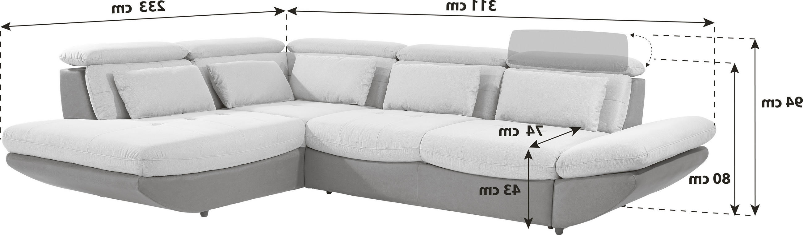 Thumbnail - Mid.you Wohnlandschaft, Hellgrau, Dunkelgrau, Textil, 5-Sitzer, Ottomane links, L-Form, 311x233 cm, Stoffauswahl, seiten...