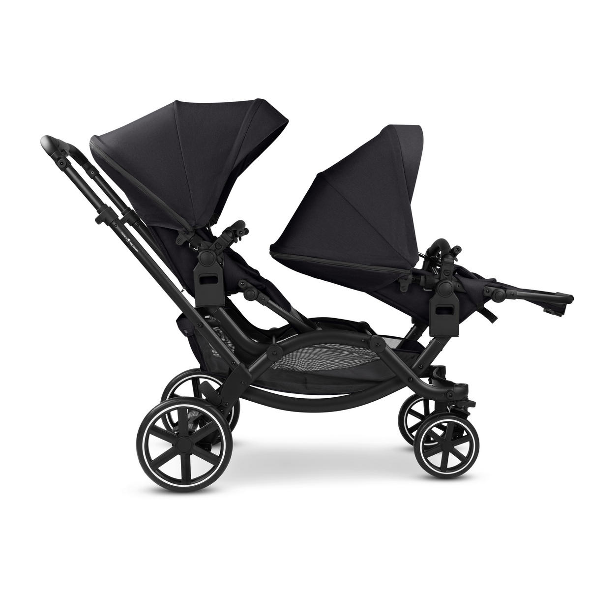 GESCHWISTERWAGEN Zoom 2  - Schwarz, Basics, Textil/Metall (121/60/118cm) - ABC Design