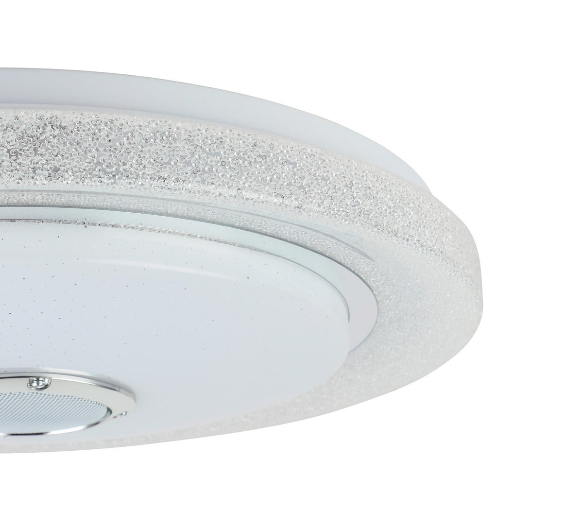 LED MENNYEZETI LÁMPA - krómszínű/fehér, Trend, műanyag/fém (38/8cm) - Novel