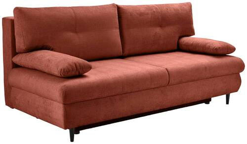 SCHLAFSOFA in Chenille Terracotta  - Terracotta/Schwarz, Konventionell, Holz/Textil (212/97/105cm) - MID.YOU
