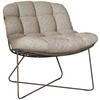 LOUNGESESSEL Schlammfarben, Sandfarben Edelstahl  - Sandfarben/Schlammfarben, Basics, Textil/Metall (77/83/85cm) - Joop!