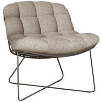 LOUNGESESSEL Schlammfarben, Sandfarben Edelstahl  - Sandfarben/Schlammfarben, Basics, Textil/Metall (77/83/85cm) - Joop!