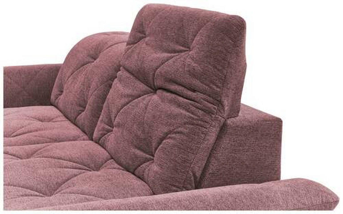 ECKSOFA in Webstoff Flieder  - Flieder/Schwarz, Design, Textil/Metall (173/244cm) - Moderano