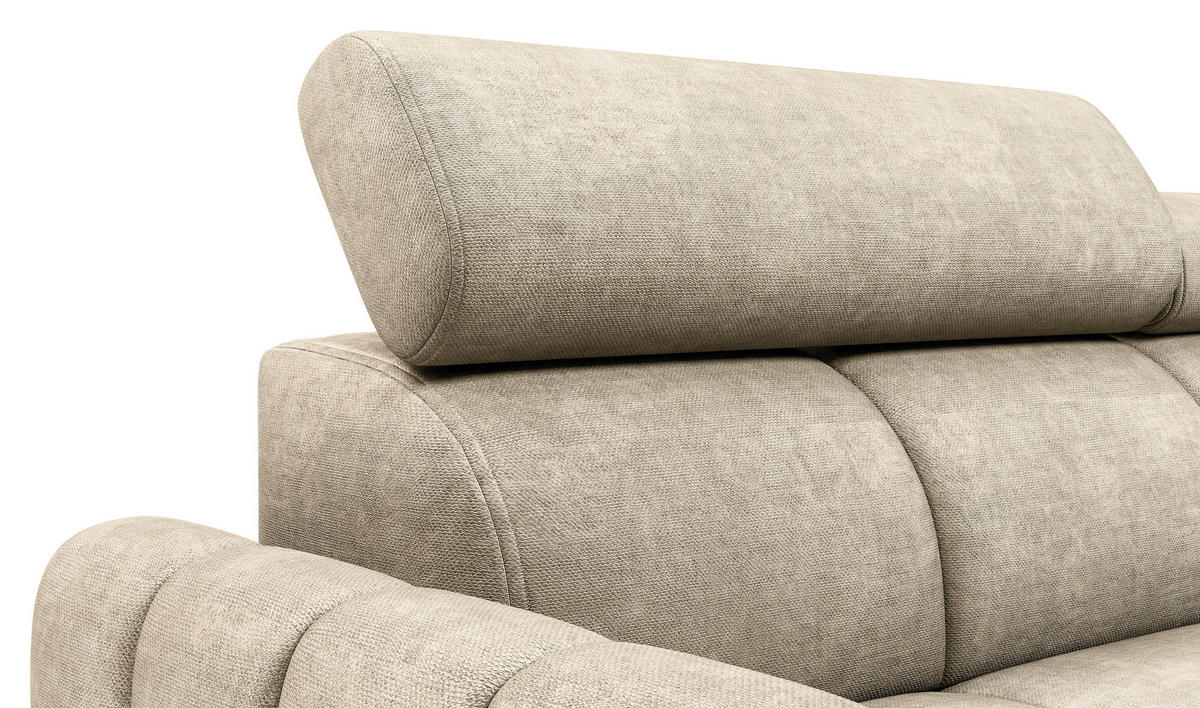 SCHLAFSOFA Flachgewebe Beige  - Beige/Schwarz, KONVENTIONELL, Textil/Metall (227/86-100/99cm) - Milino