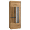 VITRINE  in Grau, Eiche Artisan  - Dunkelgrau/Eiche Artisan, Design, Glas/Holzwerkstoff (63,7/170,8/37,2cm) - SetOne by Musterring