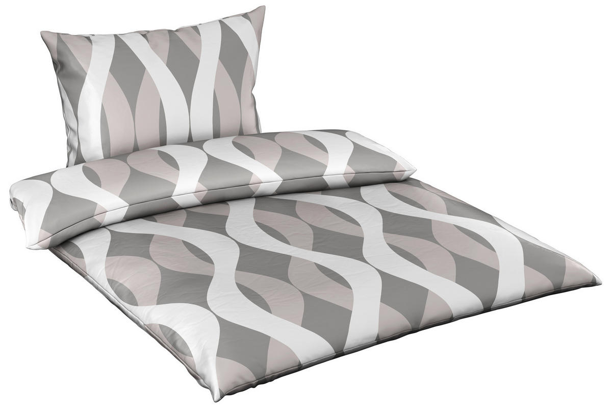 POSTEĽNÁ BIELIZEŇ, mikrovlákno, sivá, 140/200 cm - sivá, Konventionell, textil (140/200cm) - Boxxx