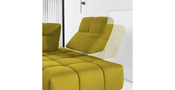 ECKSOFA in Struktur Gelb 313/233 cm - Gelb/Schwarz, Design, Kunststoff/Textil (313/233cm) - Emilio Belluti