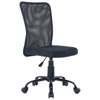 OTOČNÁ STOLIČKA PRE MLÁDEŽ, sieťovina, čierna - čierna, Basics, kov/textil (42/88-99/53cm) - Xora