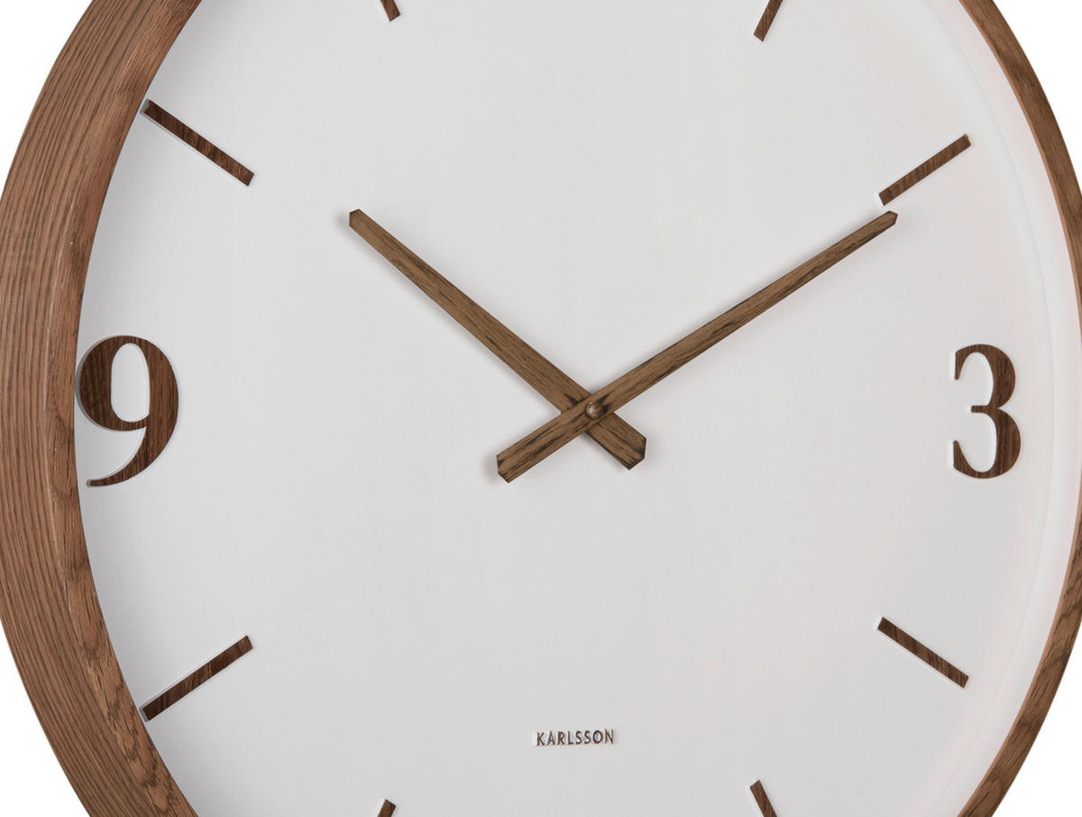 WANDUHR Detalle Grau  - Grau, Basics, Kunststoff (51cm) - Karlsson