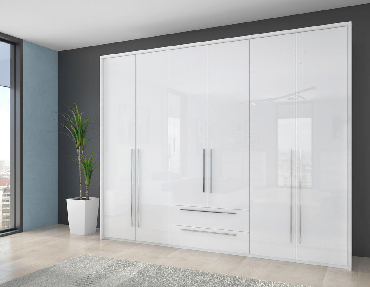 ORMAR SA KLASIČNIM VRATIMA bela, bela visoki sjaj  227/226/60 cm  - bela visoki sjaj/bela, Dizajnerski, pločasti materijal/plastika (227/226/60cm)