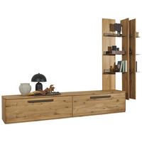 WOHNWAND  in Bronzefarben, Wildeiche  256,7/206,6/37,1 cm  - Wildeiche/Bronzefarben, Natur, Holz/Metall (256,7/206,6/37,1cm) - Valnatura