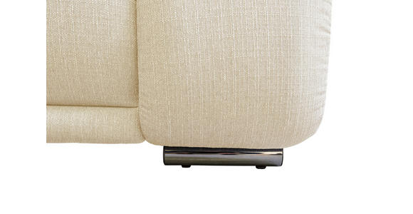 ECKSOFA Creme Struktur - Chromfarben/Creme, KONVENTIONELL, Textil/Metall (280/310cm) - Carryhome