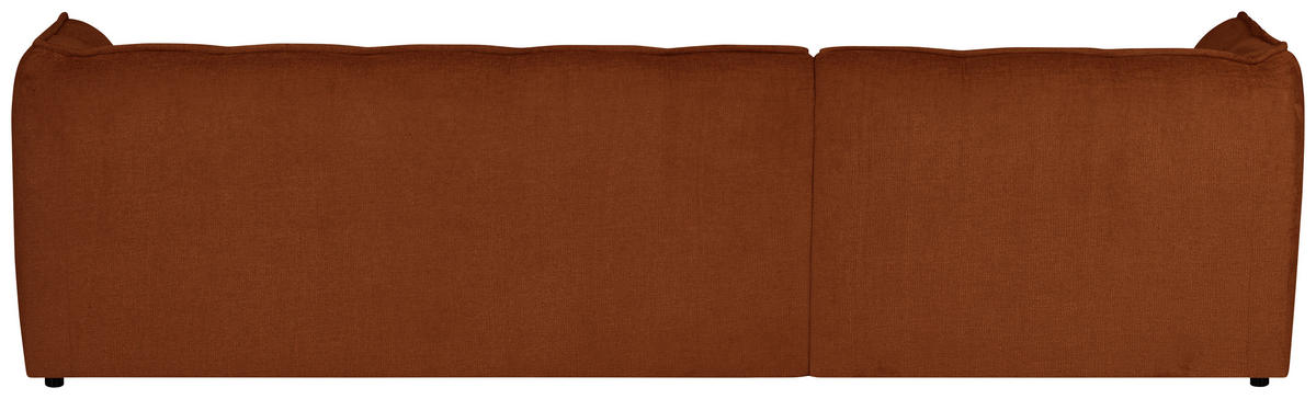 ECKSOFA LIVOLI in Chenille Rostfarben  246/160 cm  - Rostfarben/Schwarz, Design, Textil (246/160cm) - MID.YOU