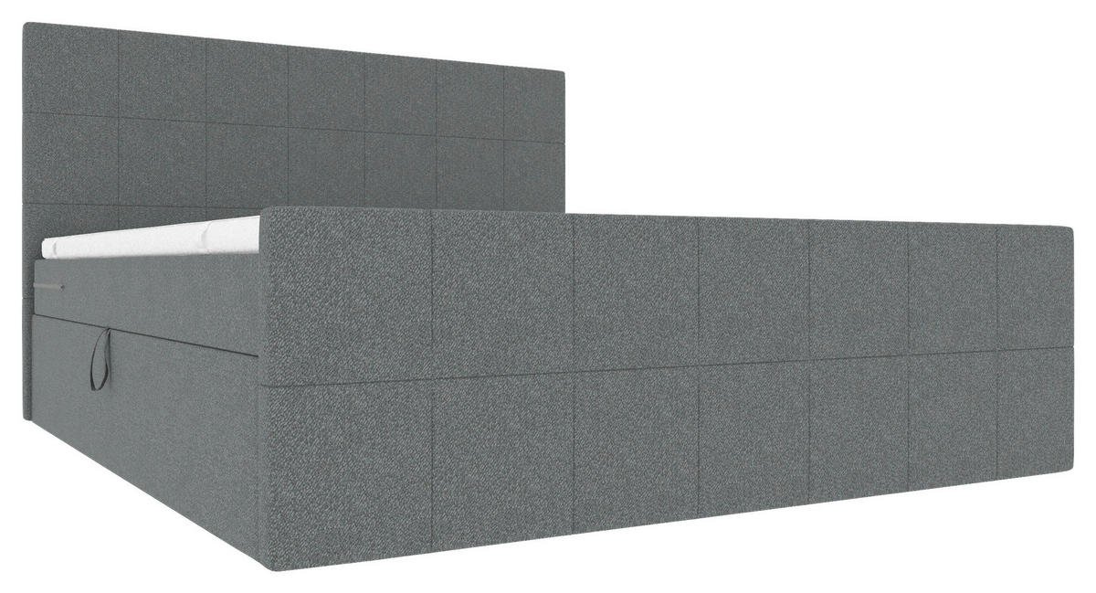 BOXBETT 160/200 cm  in Grau  - Grau, KONVENTIONELL, Kunststoff/Textil (160/200cm) - Boxxx