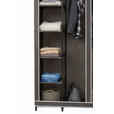 STOFFSCHRANK 110/178/46 cm  in Grau  - Grau, Basics, Kunststoff/Textil (110/178/46cm) - Carryhome