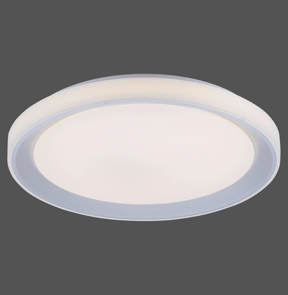 LED-DECKENLEUCHTE Lola Smart  Smart 51/51/7,5 cm   - Silberfarben/Weiß, Design, Kunststoff/Metall (51/51/7,5cm)