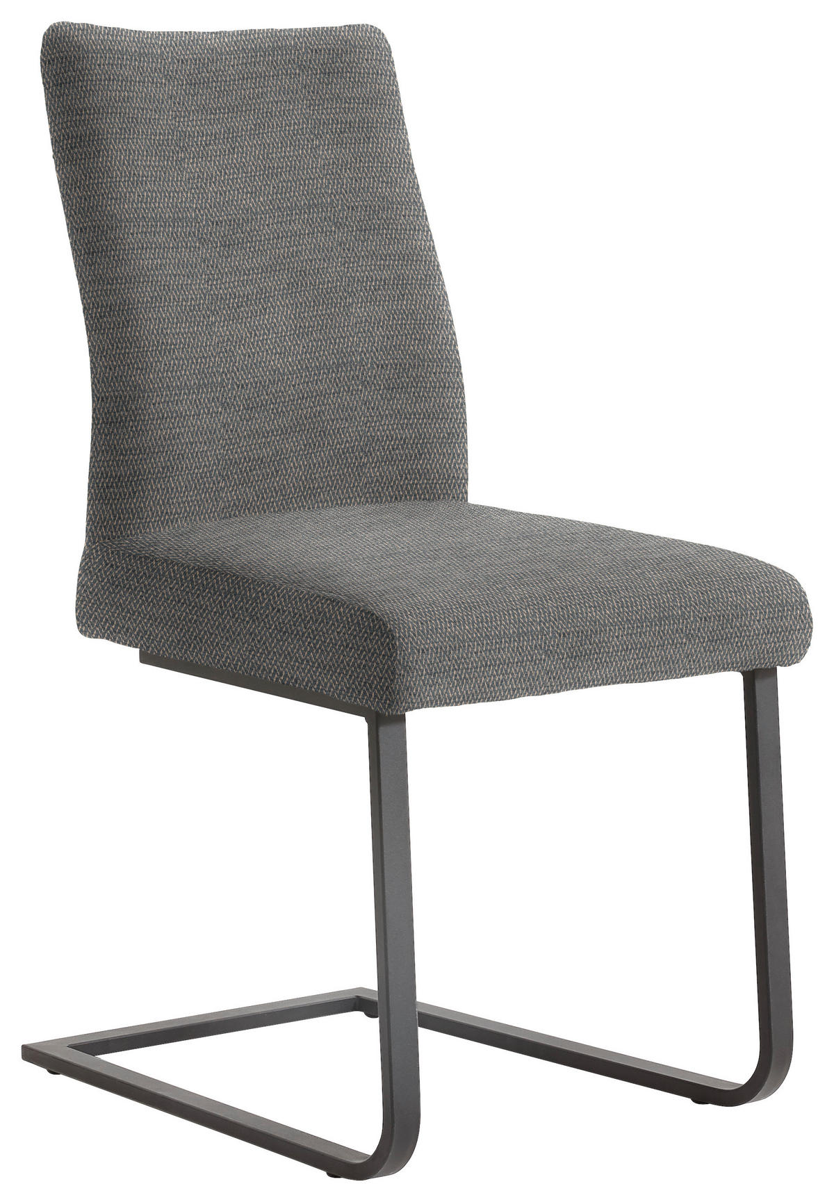 SCHWINGSTUHL  in Stahl Chenille  - Schwarz/Grau, Design, Textil/Metall (47/93/58cm) - Dieter Knoll