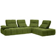 ECKSOFA in Struktur Grün  313/233 cm  - Schwarz/Grün, Design, Kunststoff/Textil (313/233cm) - Emilio Belluti