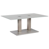 COUCHTISCH Metall, Glas 110/70/46-65 cm  - Edelstahlfarben/Nickelfarben, Design, Glas/Metall (110/70/46-65cm)