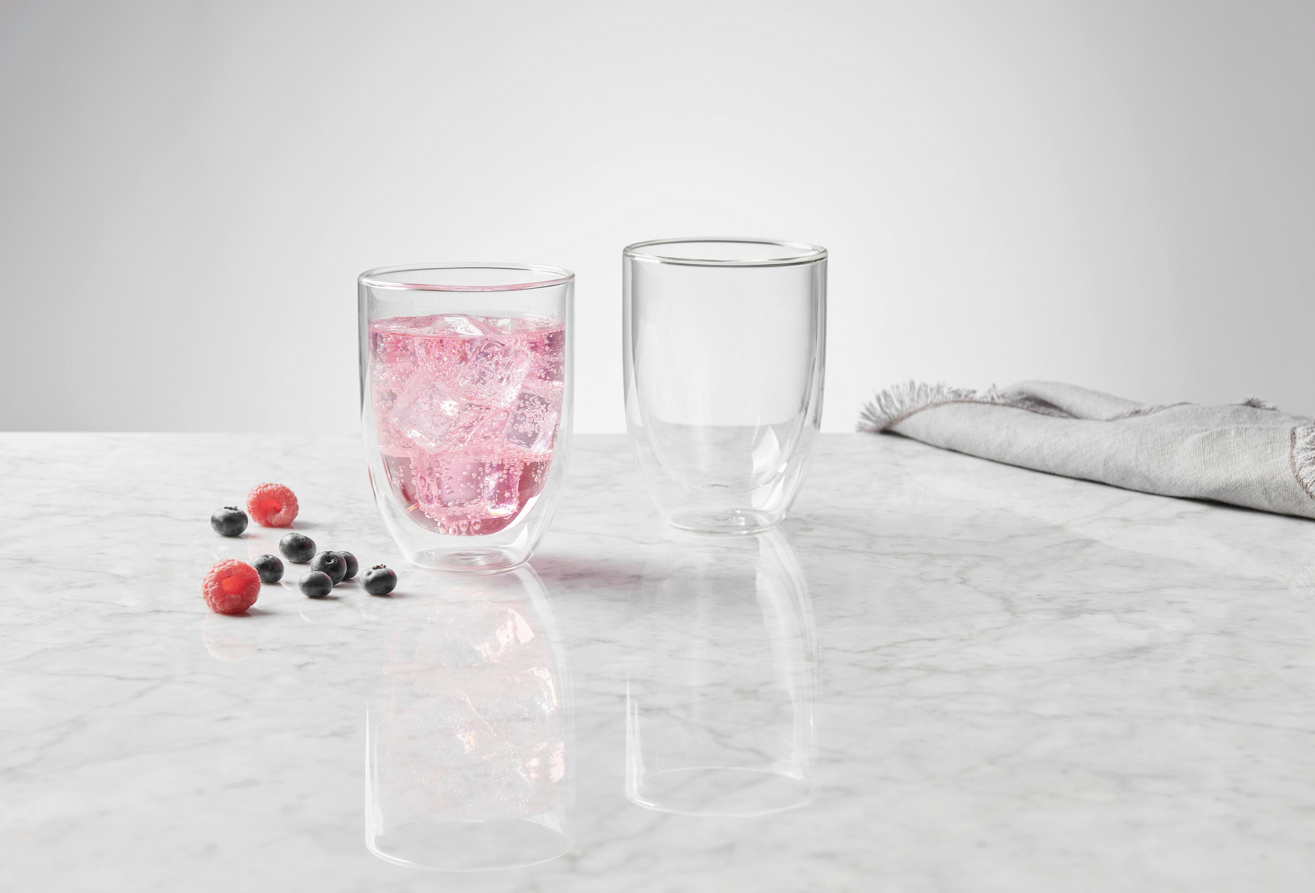 LATTE-MACCHIATO-SET 2-teilig  - Klar, Design, Glas (250cm) - Novel