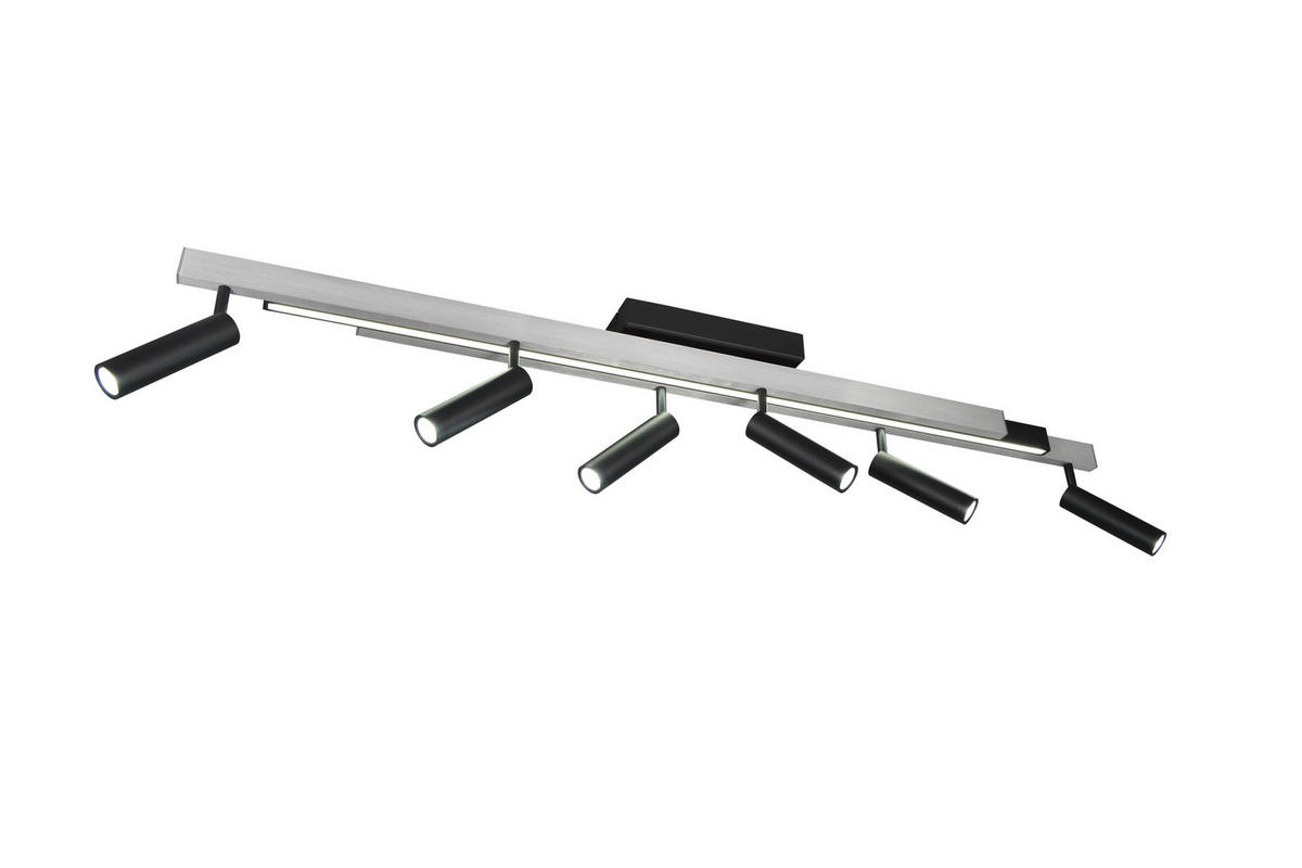 LED-STRAHLER Zeno 180/23/8,5 cm   - Schwarz/Alufarben, Basics, Metall (180/23/8,5cm) - Trio Leuchten