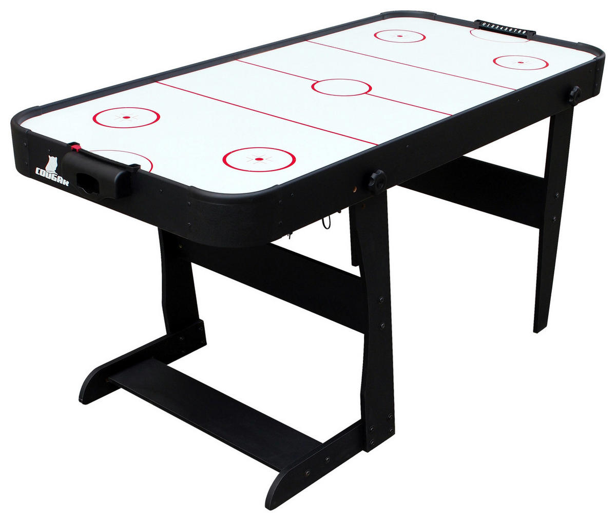 ICING FOLDING AIRHOCKEY TABLE - Schwarz, KONVENTIONELL, Holz (73/79/152cm) - Ambia Garden