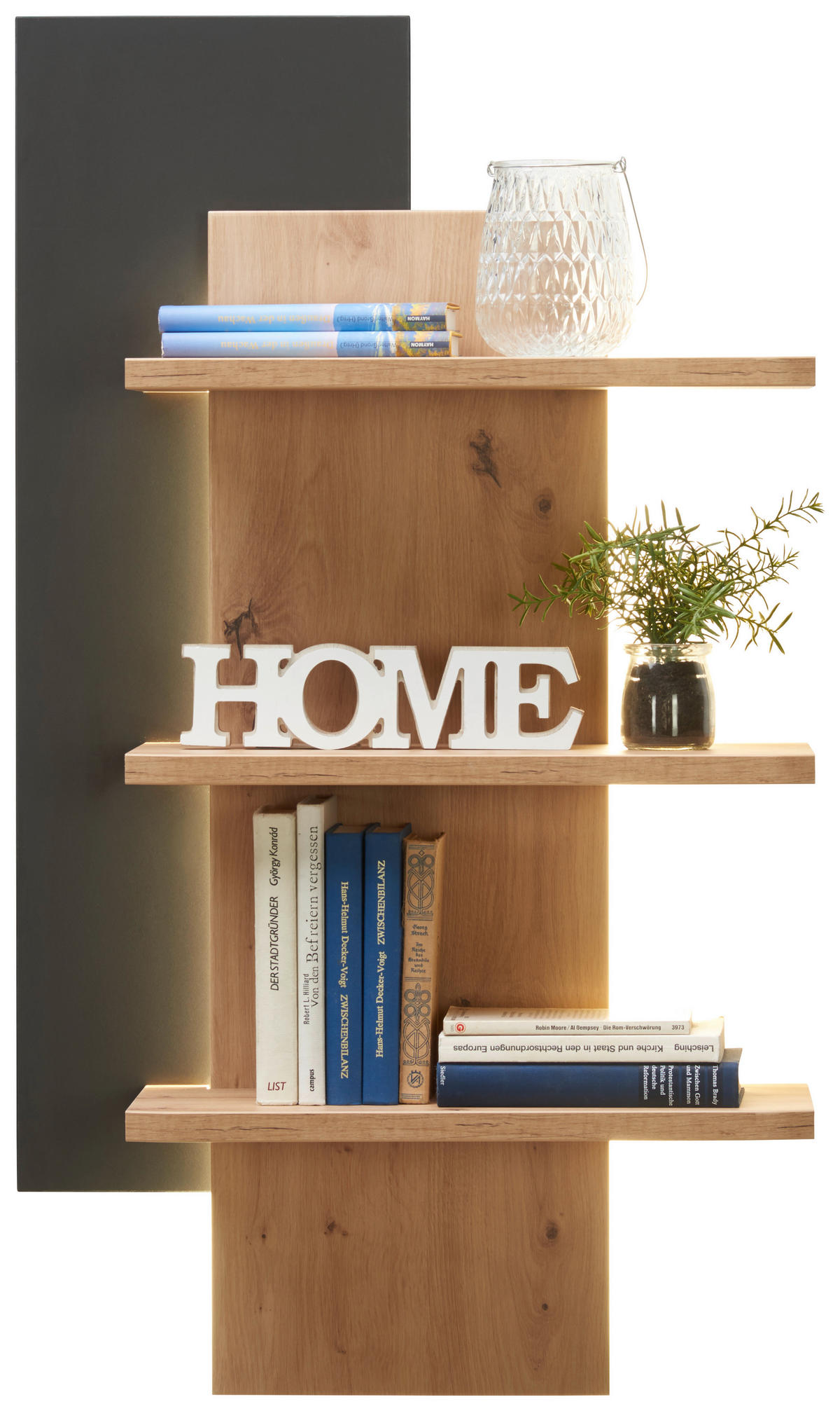 STENSKI PANEL - barve hrasta/antracit, Design, leseni material (60/104/25cm) - Hom`in