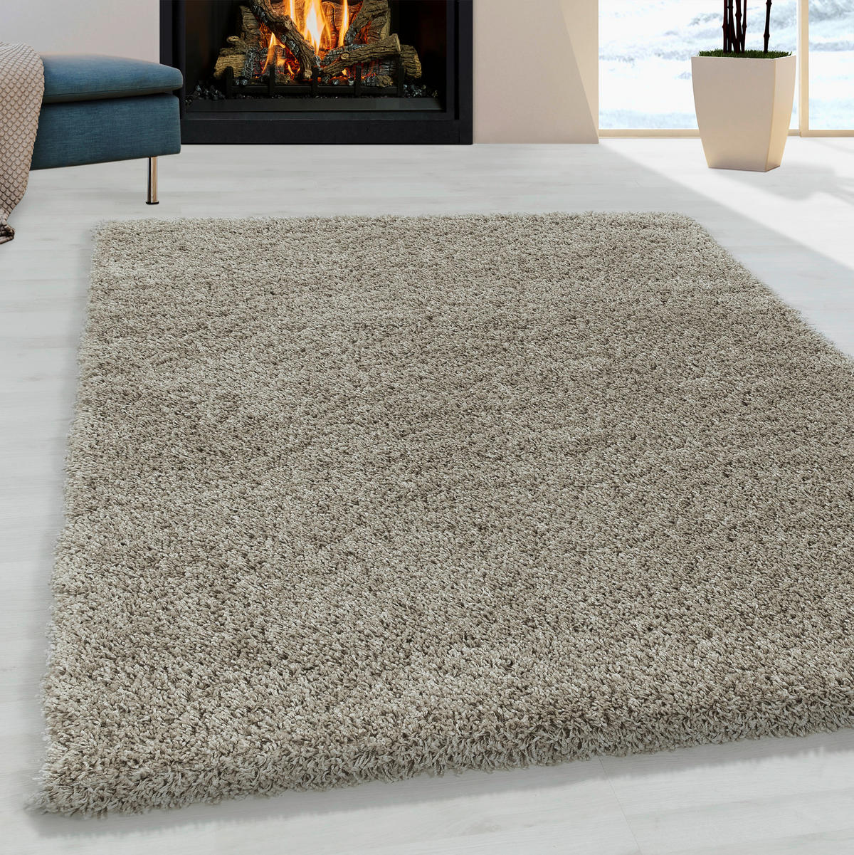 PREPROGA Z VISOKIM FLOROM Sydney 3000 natur  300/400 cm  tkano  naravne barve  - naravne barve, Basics, tekstil (300/400cm)