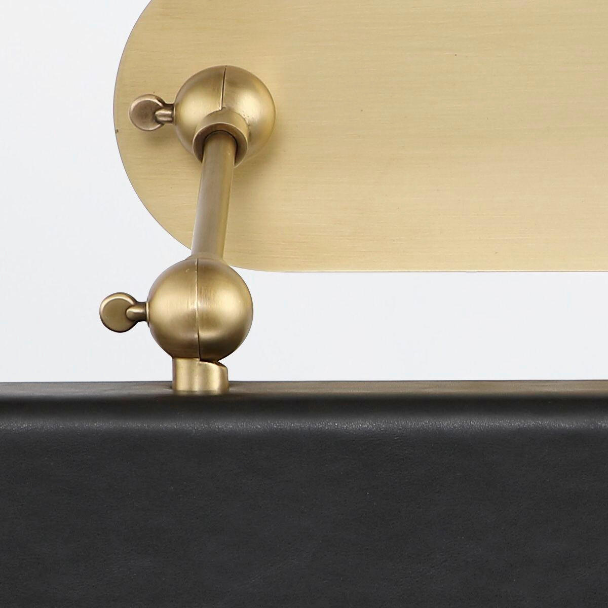 LED-WANDLEUCHTE Alora   - Messingfarben, KONVENTIONELL, Leder/Kunststoff (19,7/80/24,8cm) - Elstead Lighting