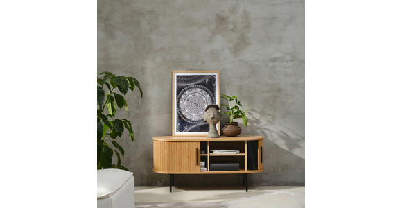 LOWBOARD  in 120/56/40 cm  - Eichefarben/Schwarz, Trend, Holz/Holzwerkstoff (120/56/40cm) - Xora