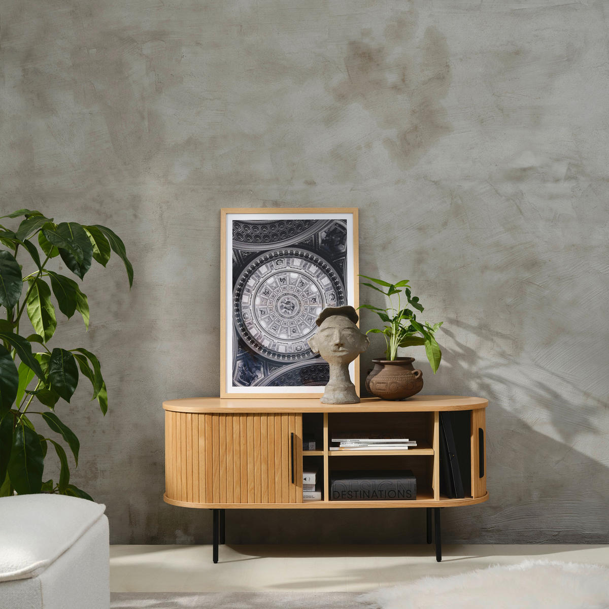 LOWBOARD  in 120/56/40 cm  - Eichefarben/Schwarz, Trend, Holz/Holzwerkstoff (120/56/40cm) - Xora