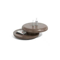 COUCHTISCH furniert 90/90/35 cm rund Walnussfarben  - Walnussfarben, MODERN, Holzwerkstoff (90/90/35cm) - Livetastic