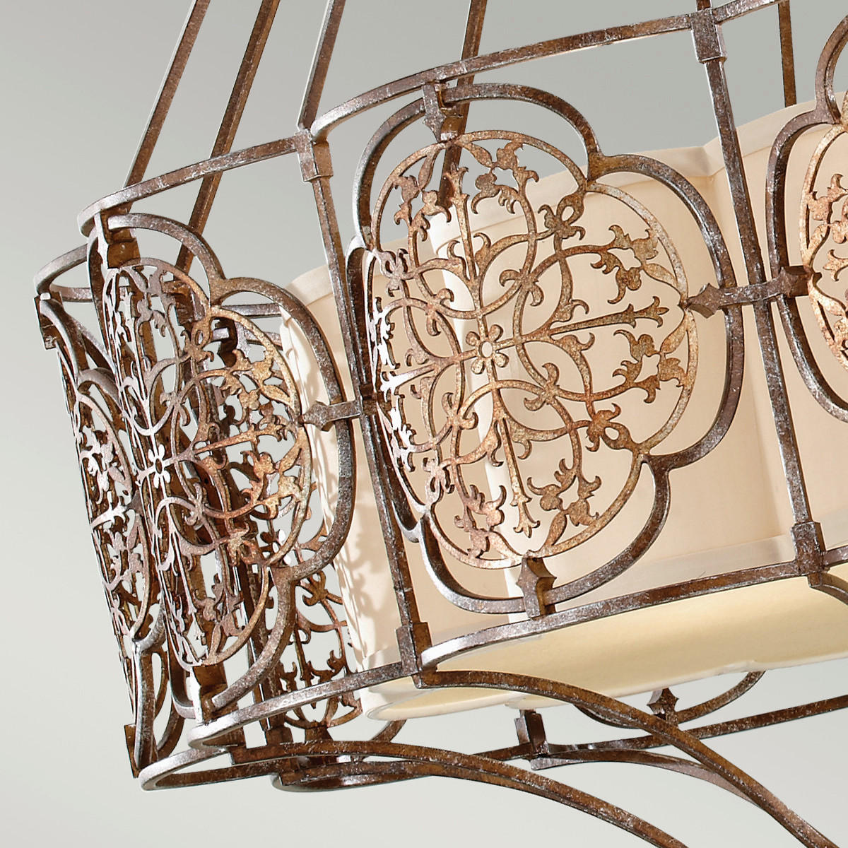 KRONLEUCHTER 81.9/123.7 cm    - Bronzefarben, Konventionell, Glas/Metall (81.9/123.7cm) - Elstead Lighting